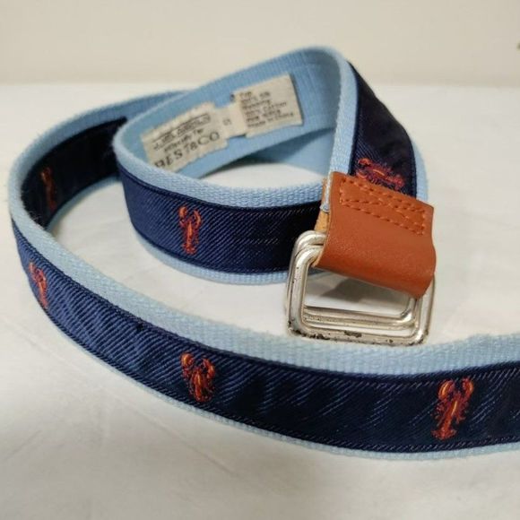 J. Mc Laughlin Accessories - J. Mc Laughlin Women's Silk Lobster Print D-Ring Belt Size Small